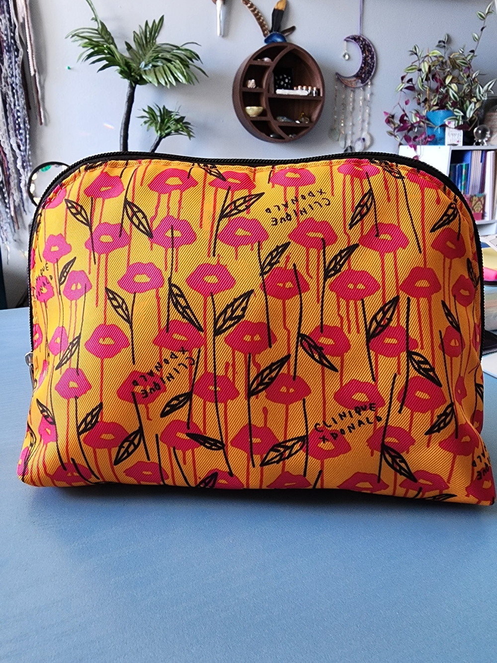 Orange & Pink Cosmetic Pouch with Pom Pom Keychain Beauty Bundle Over $75 Value - Picture 12 of 12